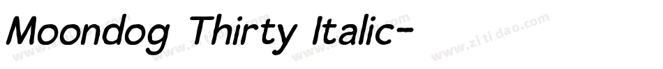 Moondog Thirty Italic字体转换
